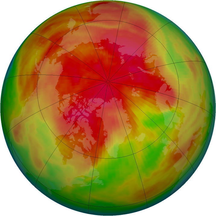 Arctic ozone map for 17 March 1984
